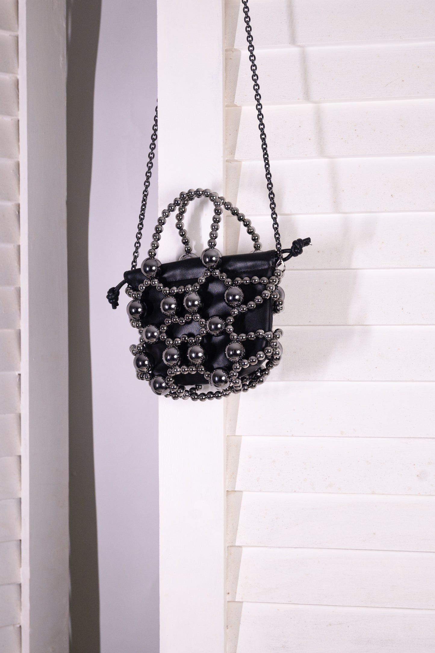LUNA BEADED BUCKET BAG