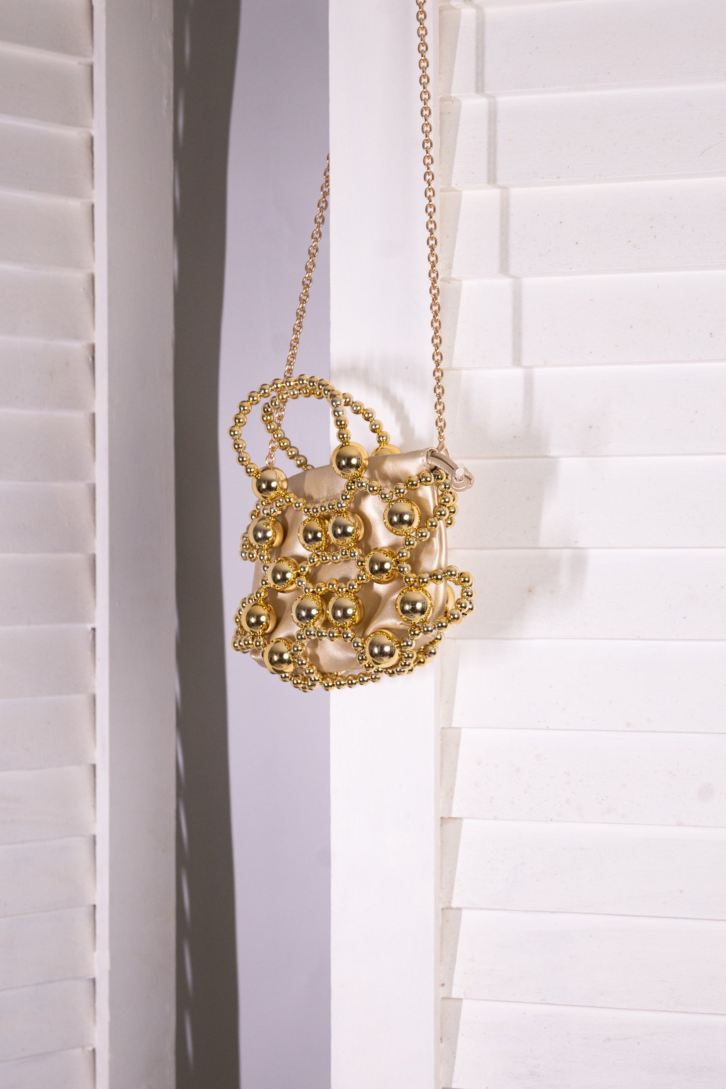 LUNA BEADED BUCKET BAG