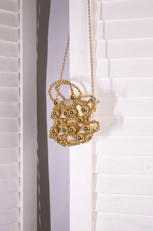 LUNA BEADED BUCKET BAG