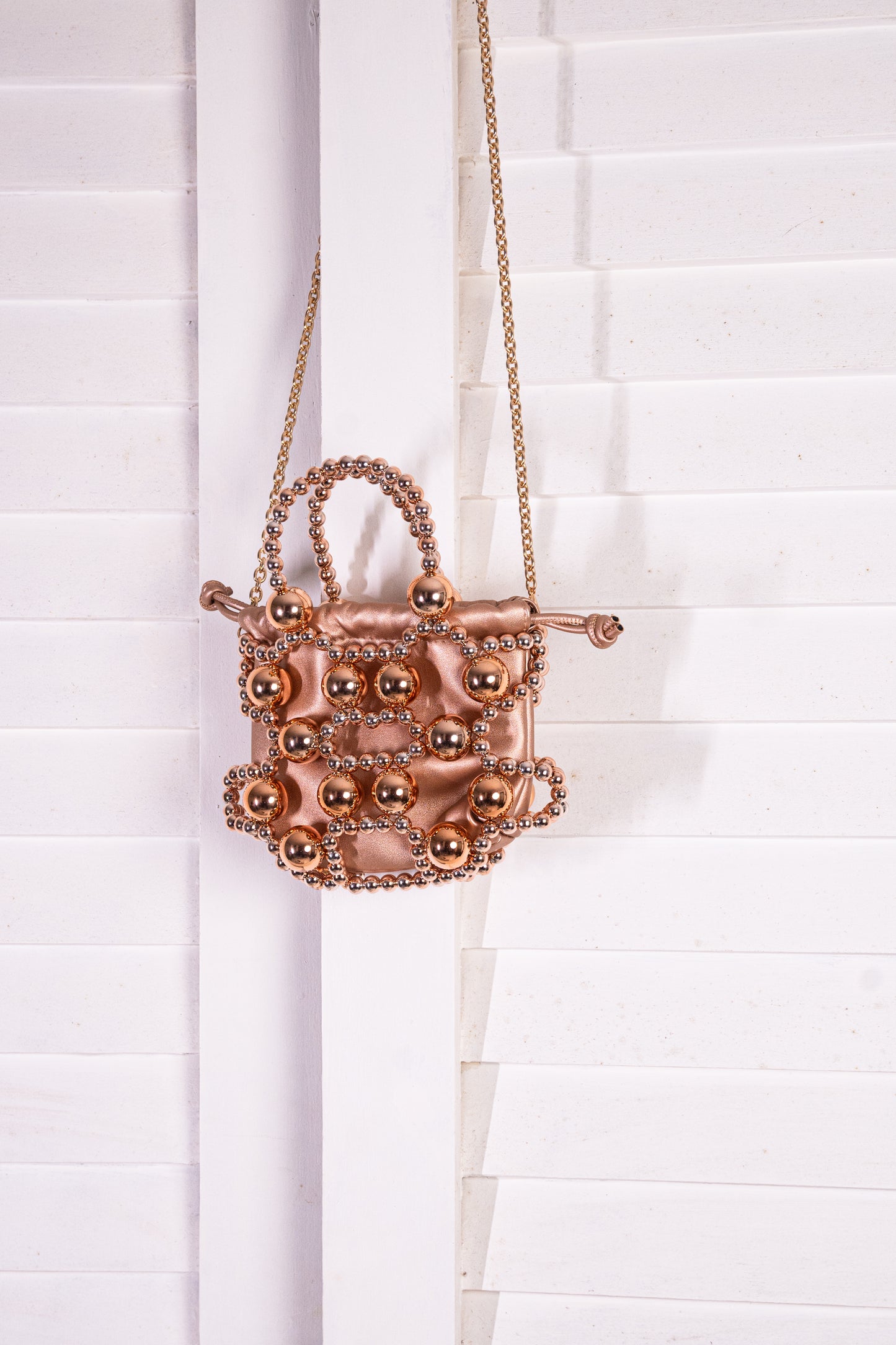 LUNA BEADED BUCKET BAG