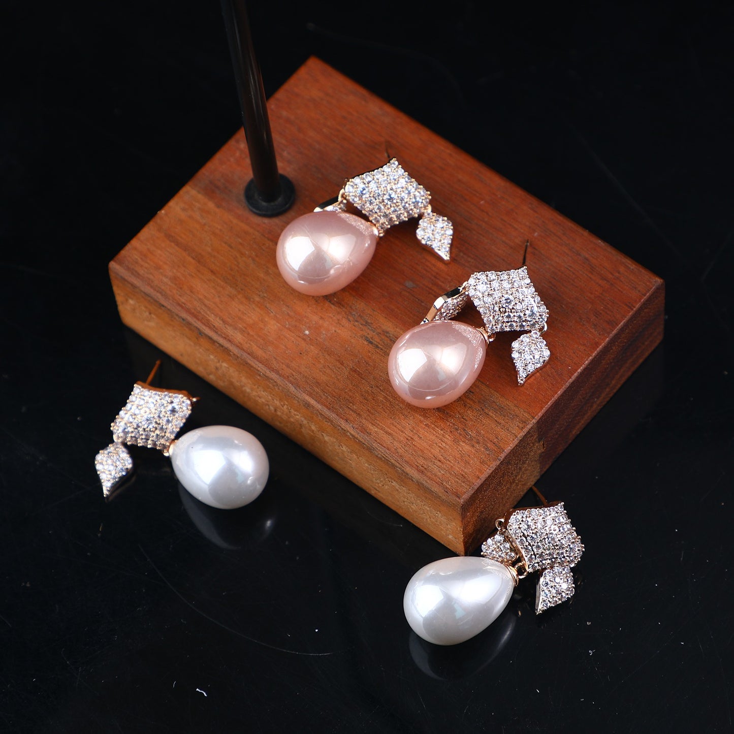REGAL PEARL DROP EARRINGS