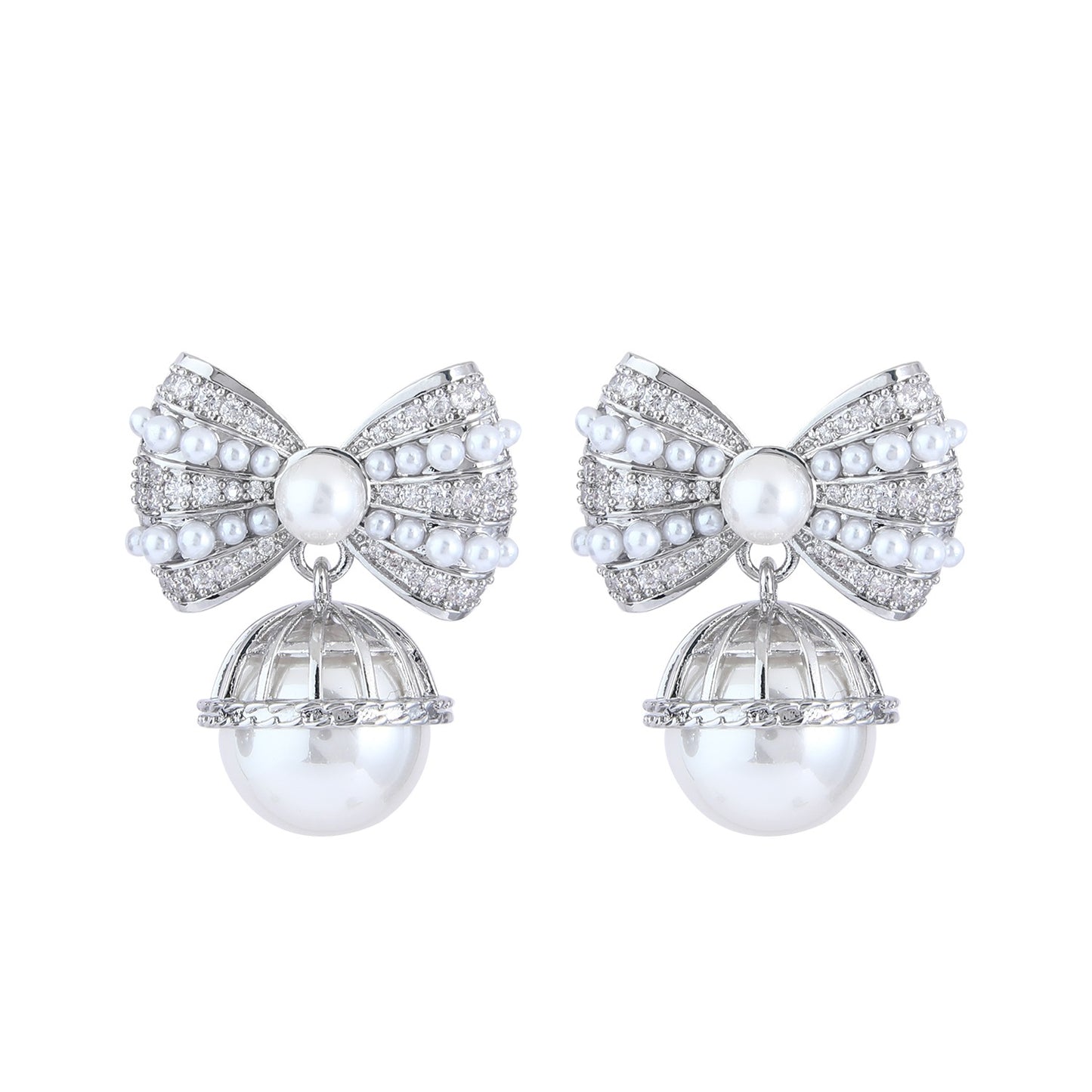 BOW PEARL EARRINGS